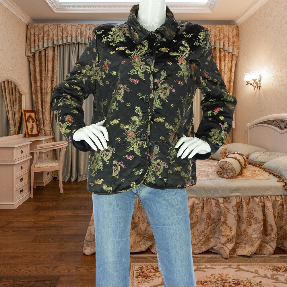 John Paul Richard Gold Dragon Quilted Jacket L